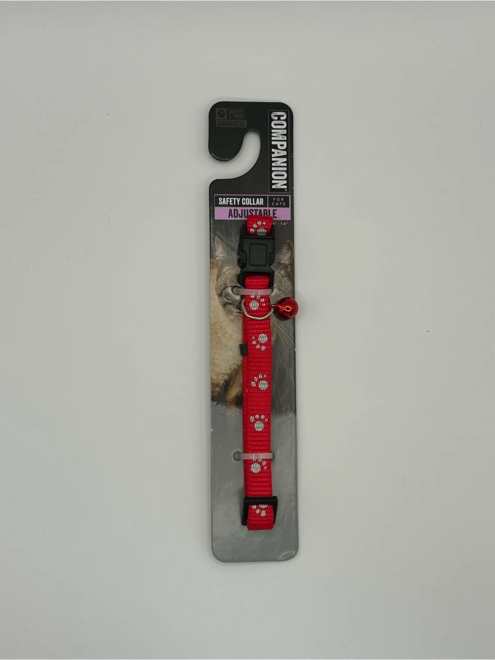 Companion Adjustable Red Cat Safety Collar with Bell